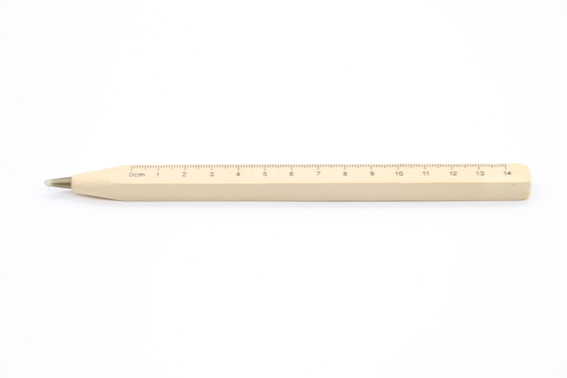PN1071 Wooden Ball Pen With ruler scale