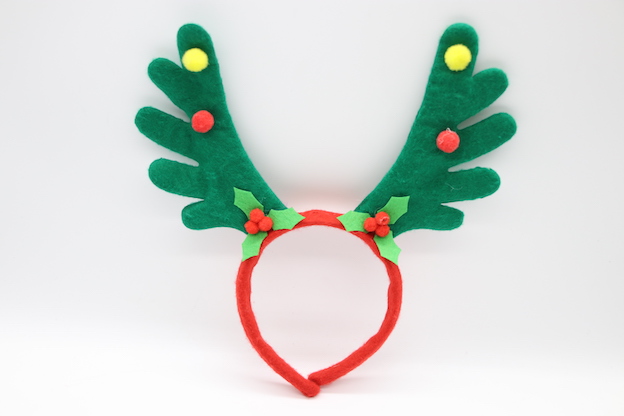 HPCM200405 Chrismas Headband Costume Party Green Antler Shape