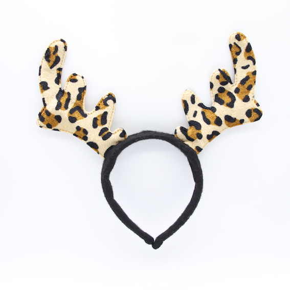 HPCM200404 Chrismas Headband Costume Party Leopard print Antler Shape