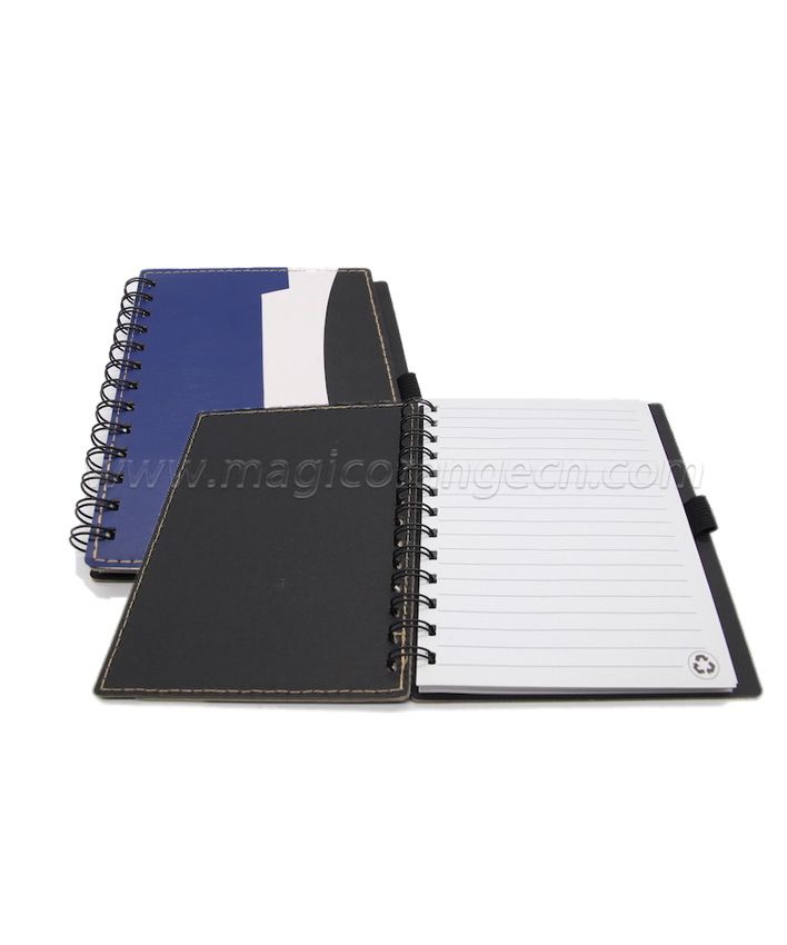 BK1018 Half PU Cover spiral notebook