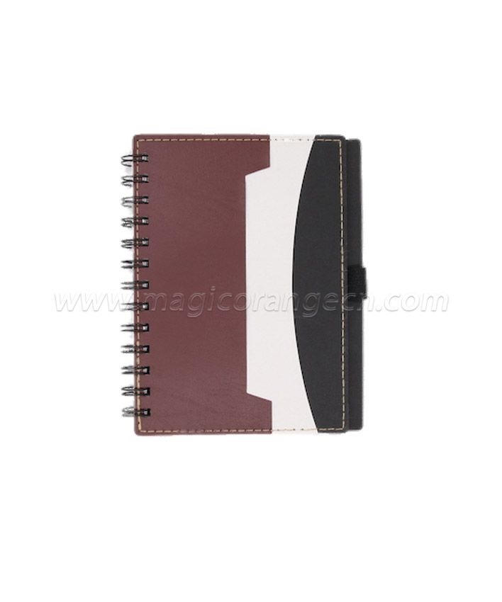 BK1018 Half PU Cover spiral notebook