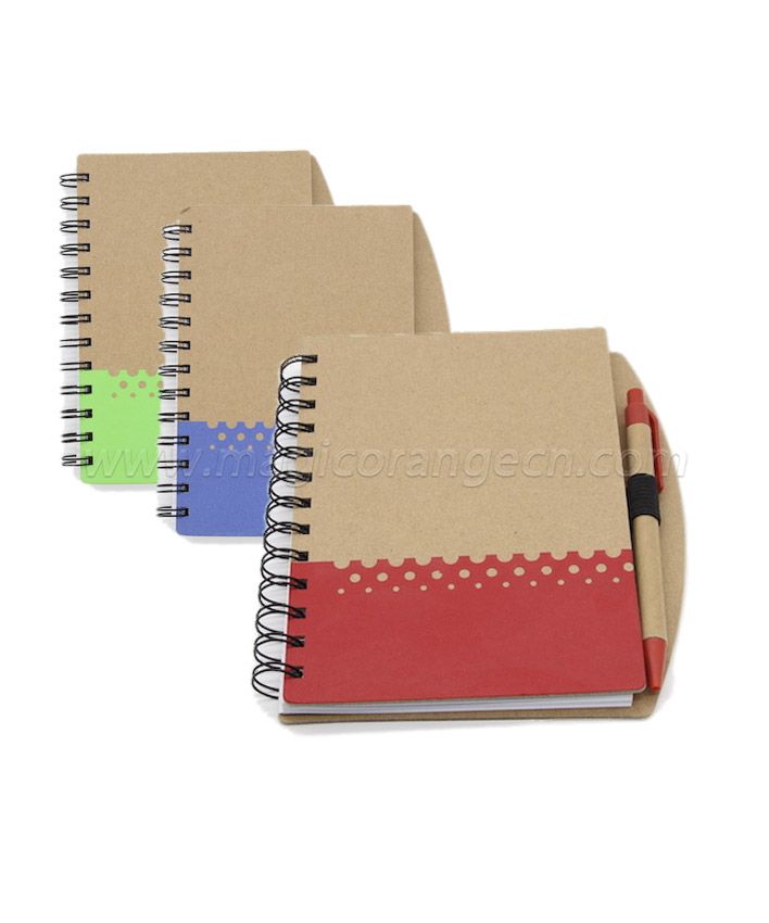 BK1041 A5 spiral notebook sticky pad namecard holder with pen