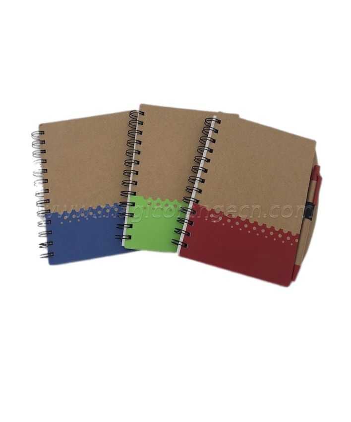 BK1041 A5 spiral notebook sticky pad namecard holder with pen