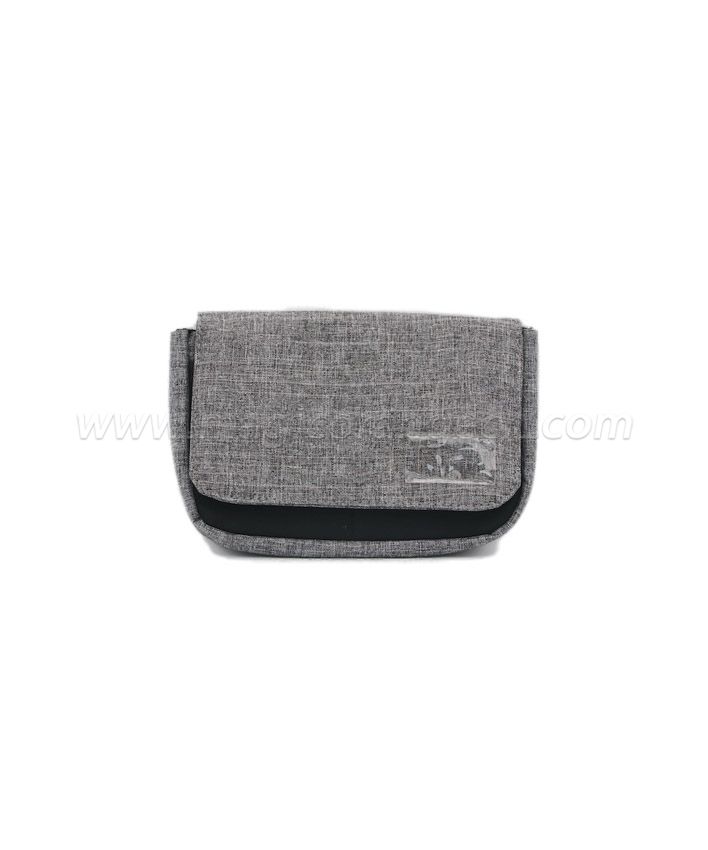 BG2013 Grey Imitation Linen Fabric Flap Bag Storage Bag Small size