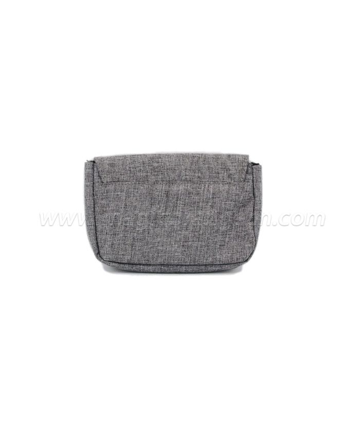 BG2013 Grey Imitation Hemp Fabric Flap Bag Storage Bag Small size