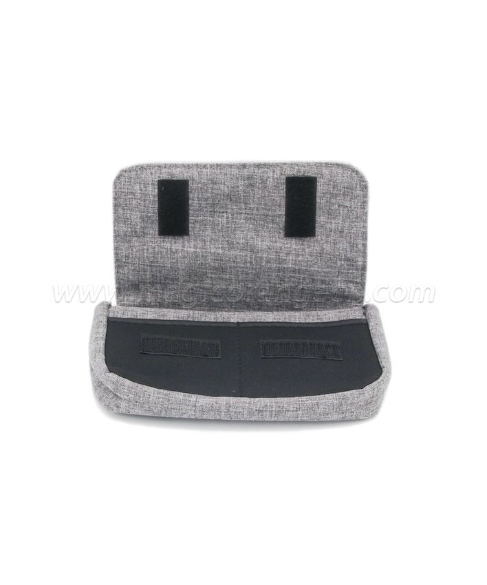 BG2013 Grey Imitation Hemp Fabric Flap Bag Storage Bag Small size