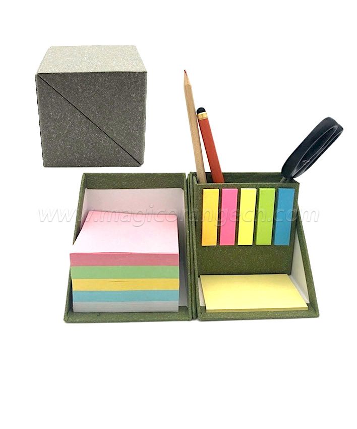 BK1034 Customized and Memo Pads Style Folding Cube Box Sticky Note Sets