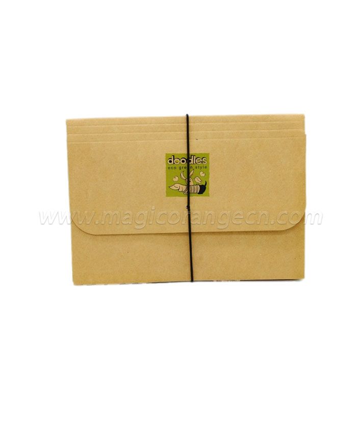 FP1001 100% Recycled Kraft Expanding File Black Cord Closure