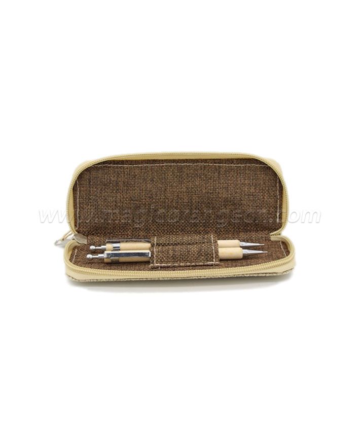 PB1003 Jute Pen Bag Nature color PU marker