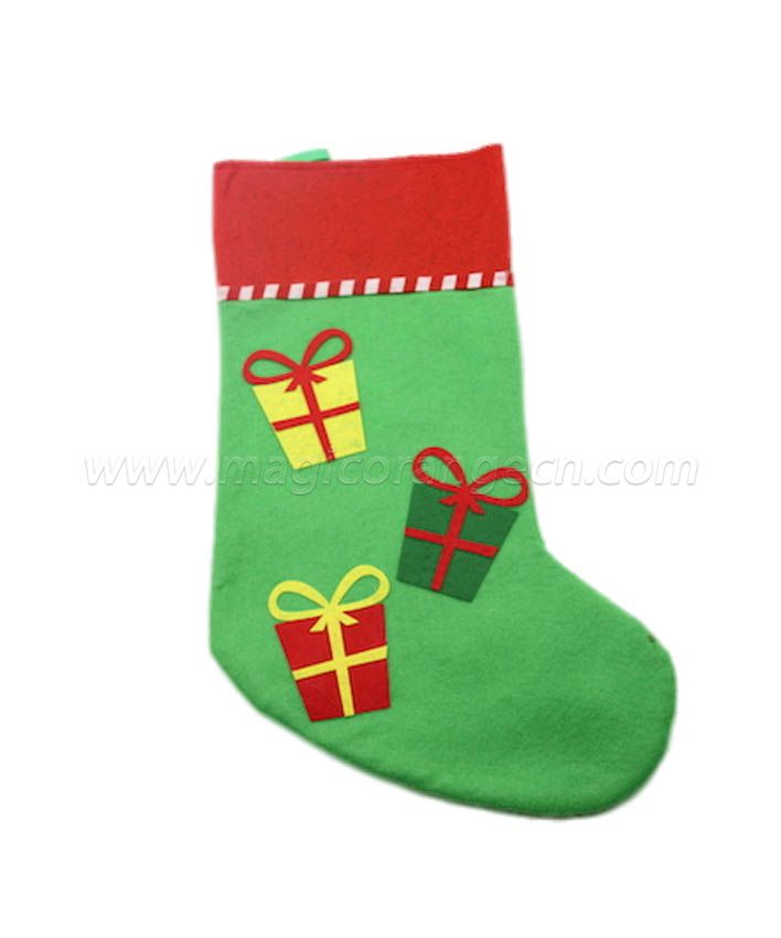 HPCM1004 Green Christmas stocking with different characters