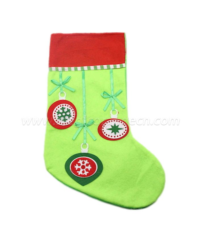 HPCM1004 Green Christmas stocking with different characters