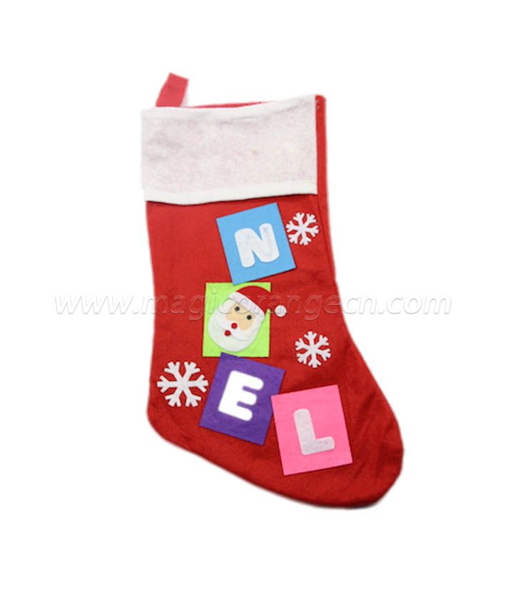 HPCM1004 Green Christmas stocking with different characters