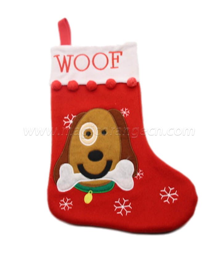 HPCM1009 Felt with Polyester filled Christmas Stockings Ornament Family Decorations