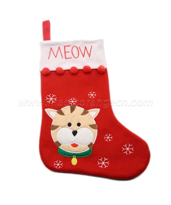 HPCM1009 Felt with Polyester filled Christmas Stockings Ornament Family Decorations