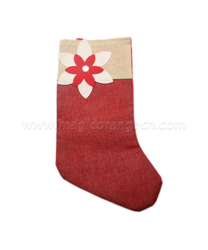 HPCM1007 Linen and Felt Christmas Stockings Ornament Family Decorations