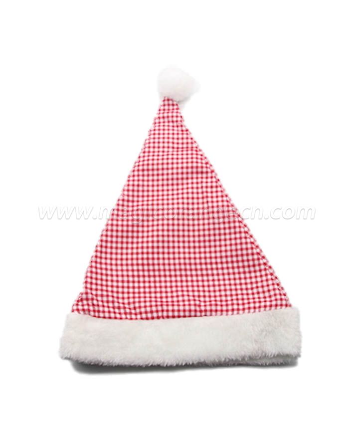 HPCM1016 Christmas Hat white and red chambray