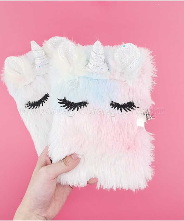 BK1048 Unicorn Plush Notebook Secret Diary book