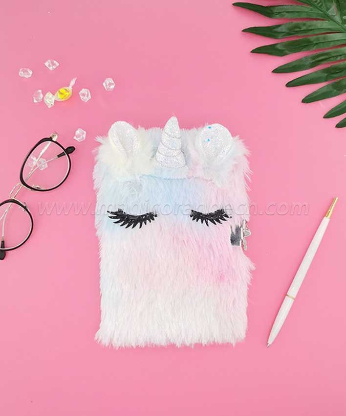 BK1048 Unicorn Plush Notebook Secret Diary book