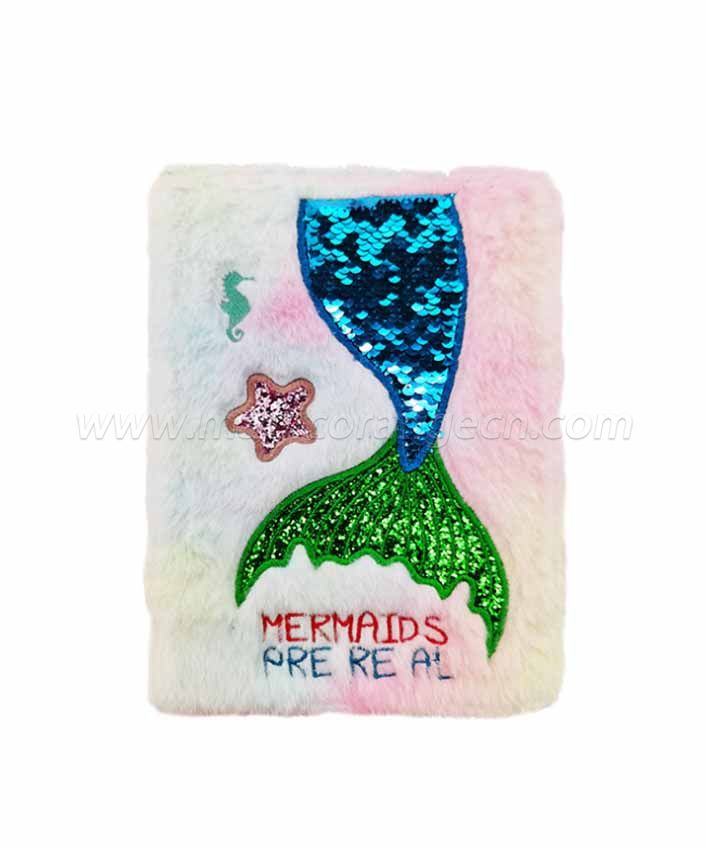 BK1049 Mermaid Tail Plush Notebook