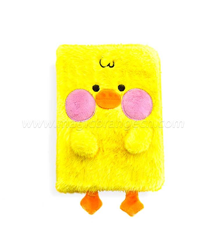 BK1051 Cute Duck Plush notebook Yellow color B6 size