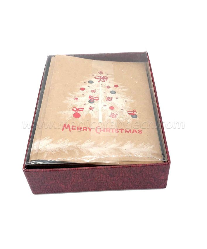 BK1045 Merry Christmas Greeting Cards Kraft Paper