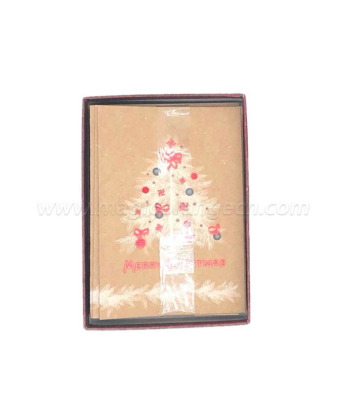 BK1045 Merry Christmas Greeting Cards Kraft Paper