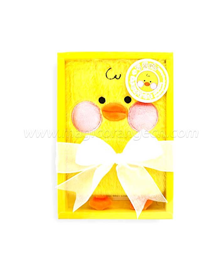 BK1051 Cute Duck Plush notebook Yellow color B6 size