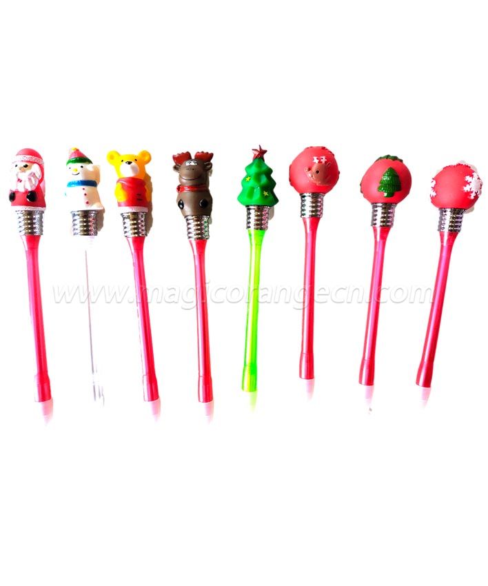 PN1297 Chrismas Flashing Light Pen different designs