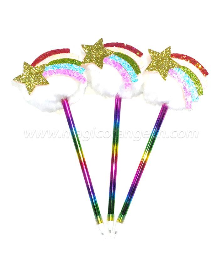 PN1299 Gift Pen White Fluffy Ball Pen with Rainbow for Party Supplies