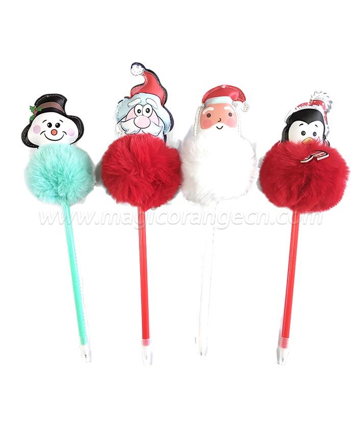 PN1302 Colorful Fluffy Ball Pen for Chrismas Party Supplies