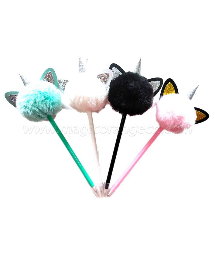 PN1303 Unicorn gift Pen Colorful Fluffy Ball Pen for Party Supplies