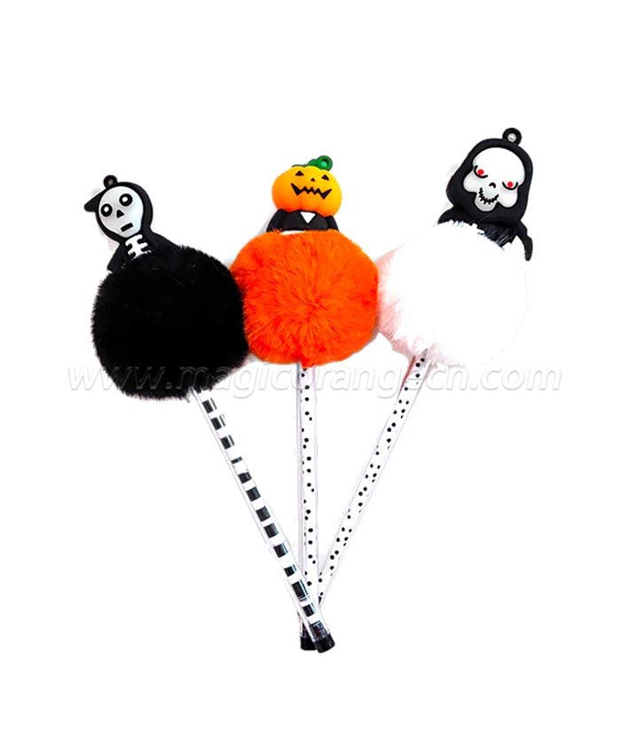PN1306 gift Pen Colorful Fluffy Ball Pen for Halloween Party Supplies