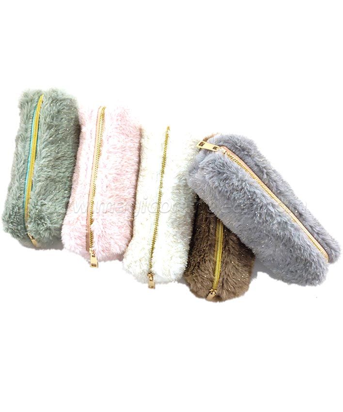 BG2017 Fluffy Pencil Bag Stationery Storage Bag Women Cosmetic Bag Makeup Case Makeup Bags
