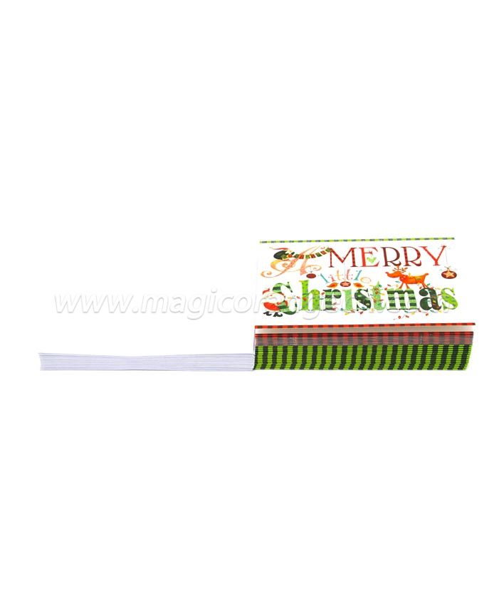 BK1058 Merry Christmas Greeting Cards White Paper