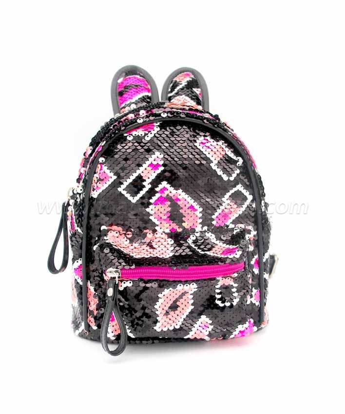 BG2037 Mini Sequin Rabbit Ear Backpack Waterproof Shoulder Bag