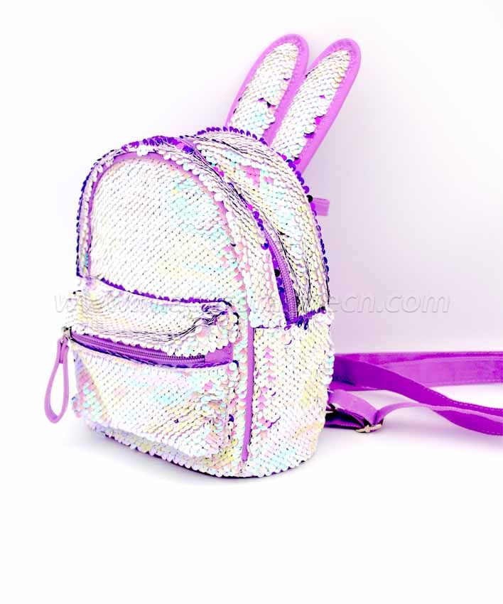 BG2037 Mini Sequin Rabbit Ear Backpack Waterproof Shoulder Bag