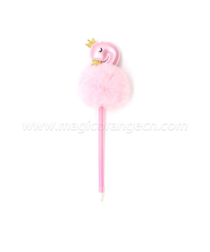 PN1350  Swan Unicorn Gift Pen Colorful Fluffy Ball Pen for Party Supplies