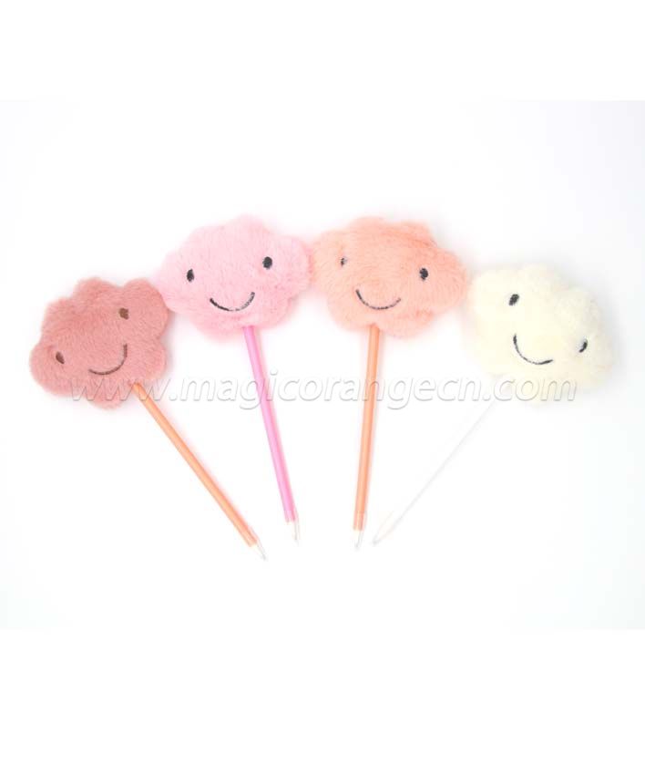 PN1351 Cute Cloud Gift Pen Colorful Fluffy Ball Pen