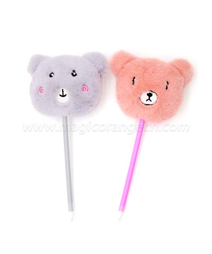 PN1352 Cute bear Gift Pen Colorful Fluffy Ball Pen