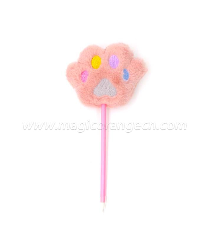 PN1353 Cute Bear Claw Gift Pen Colorful Fluffy Ball Pen