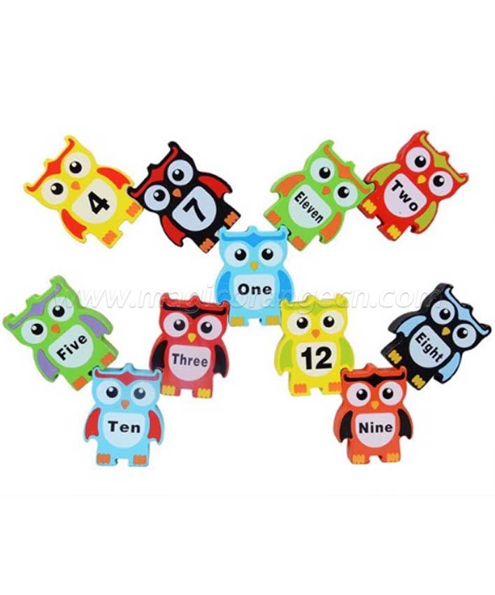 CTY1004 Discovery Toys Stacking Owls Wood Balancing Acrobat Set | Kid-Powered Learning | STEM Toy Early Childhood Development 3 Years and Up
