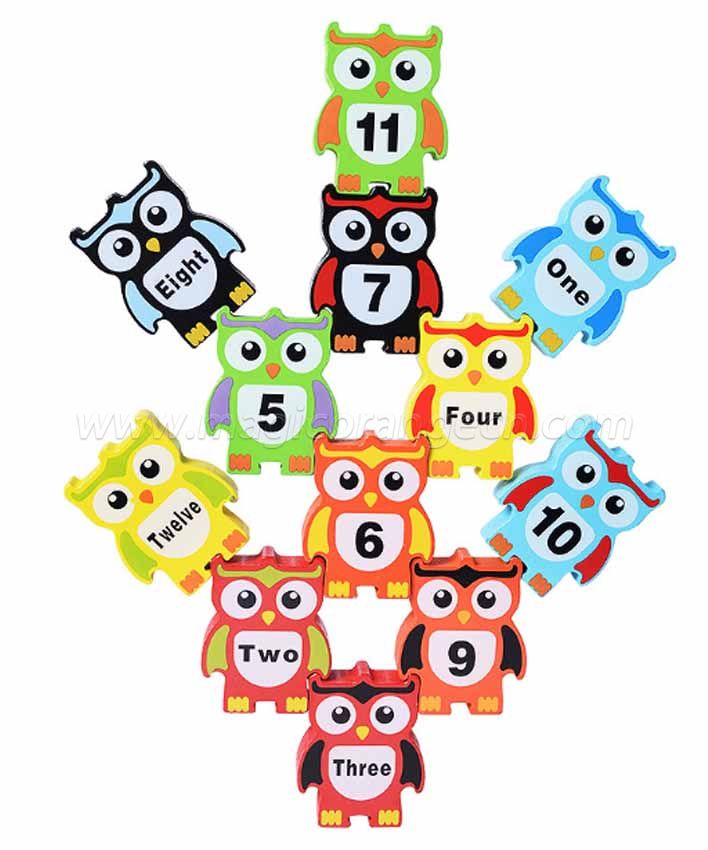 CTY1004 Discovery Toys Stacking Owls Wood Balancing Acrobat Set | Kid-Powered Learning | STEM Toy Early Childhood Development 3 Years and Up