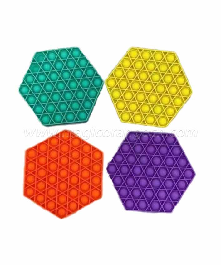 PL2022010 Hexagon Shape Push pop bubble fidgets sensory toy Last mouse lost