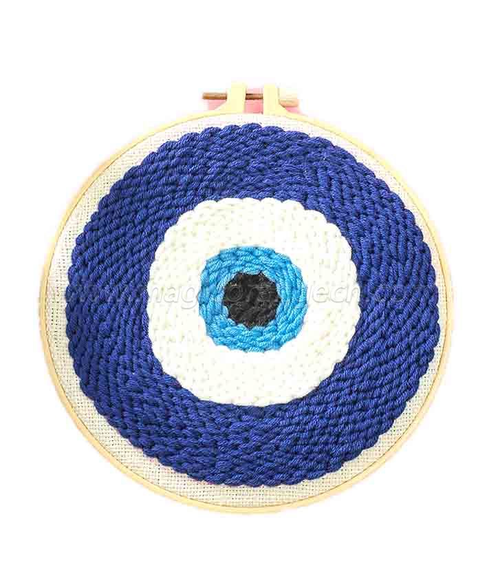 CTY100813 Evil eye Punch Needle Embroidery Starter Kit for Adults Kids Beginner