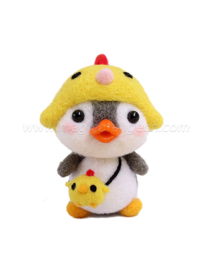 CTY101006 Adorkable Penguin Needle Felting Kit Handmade Animal Doll Needle Felting Wool Felting Kit