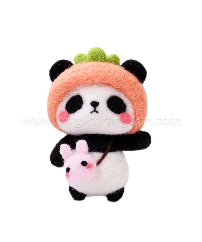 CTY101007 Panda Needle Felting Kit Handmade Animal Doll Needle Felting Wool Felting Kit