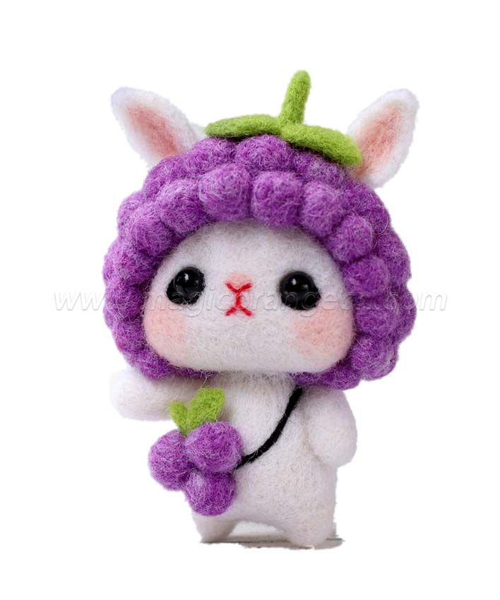 CTY101009 Rabbit Needle Felting Kit Handmade Animal Doll Needle Felting Wool Felting Kit