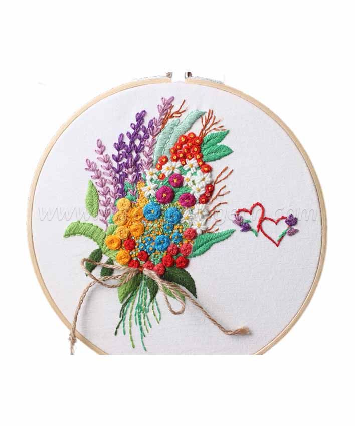 CTY100908 Bouquet Embroidery Starter Kit with Pattern