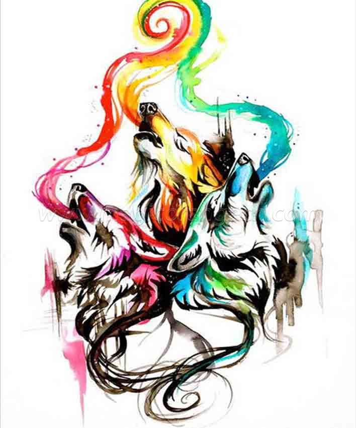 CTY101201 Color Animals DIY 5D Diamond Painting Kits for Adults Rhinestone Gem Art Painting Full Drill Round Diamond, Perfect for Home Wall Decorate
